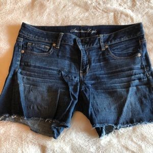 American eagle outfitters midi jean shorts